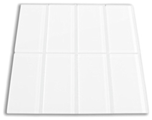 Frosted White Glass Subway Tile