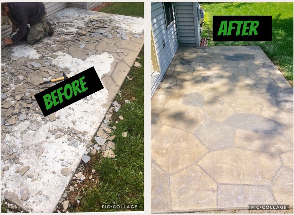 Flagstone Back Patio - Patio - Other - by Concrete Craft of Knoxville