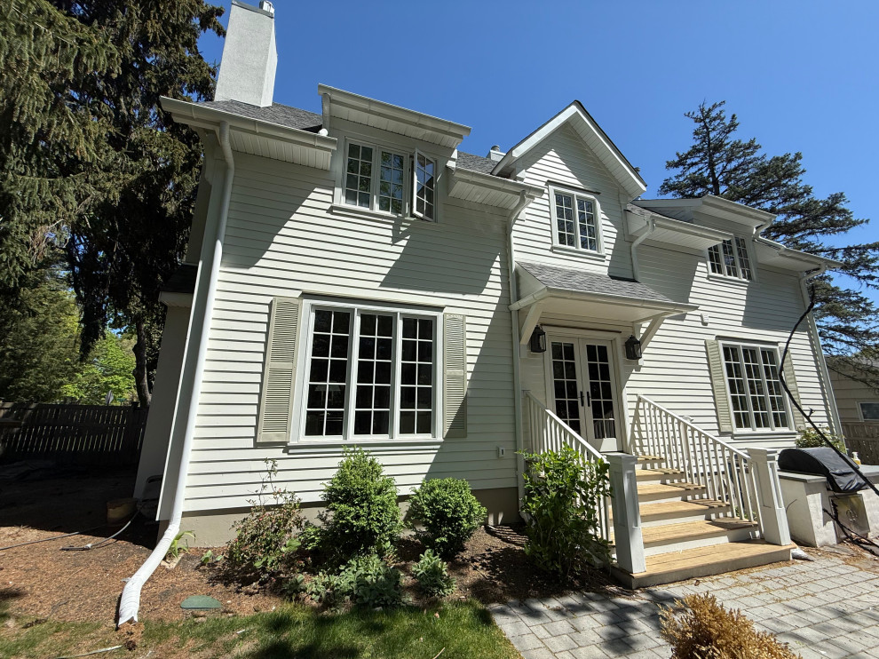 Exterior Front Entry Before | Second Level Addition Montclair NJ