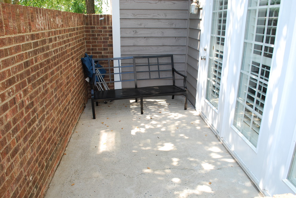 South Charlotte Condo Courtyard Redesign: Before