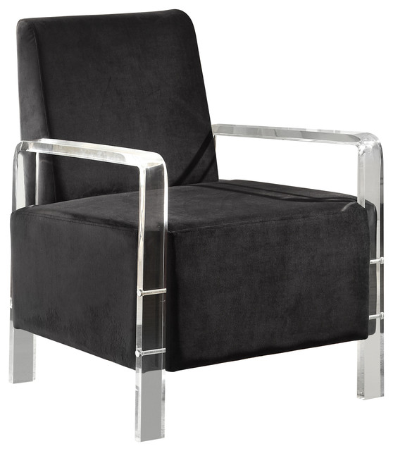 Liam Velvet Accent Chair Contemporary Armchairs And Accent Chairs