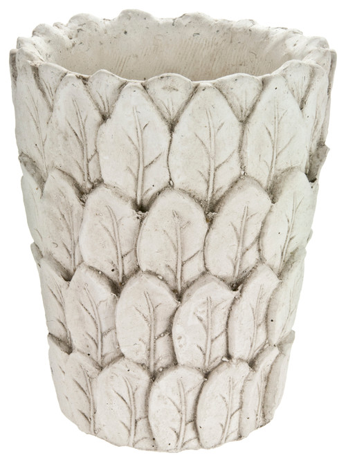 Cast Concrete Leaf Planter