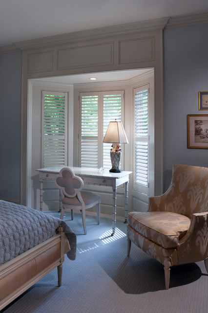 Master Bedroom Paneled Bay Windows Traditional Bedroom