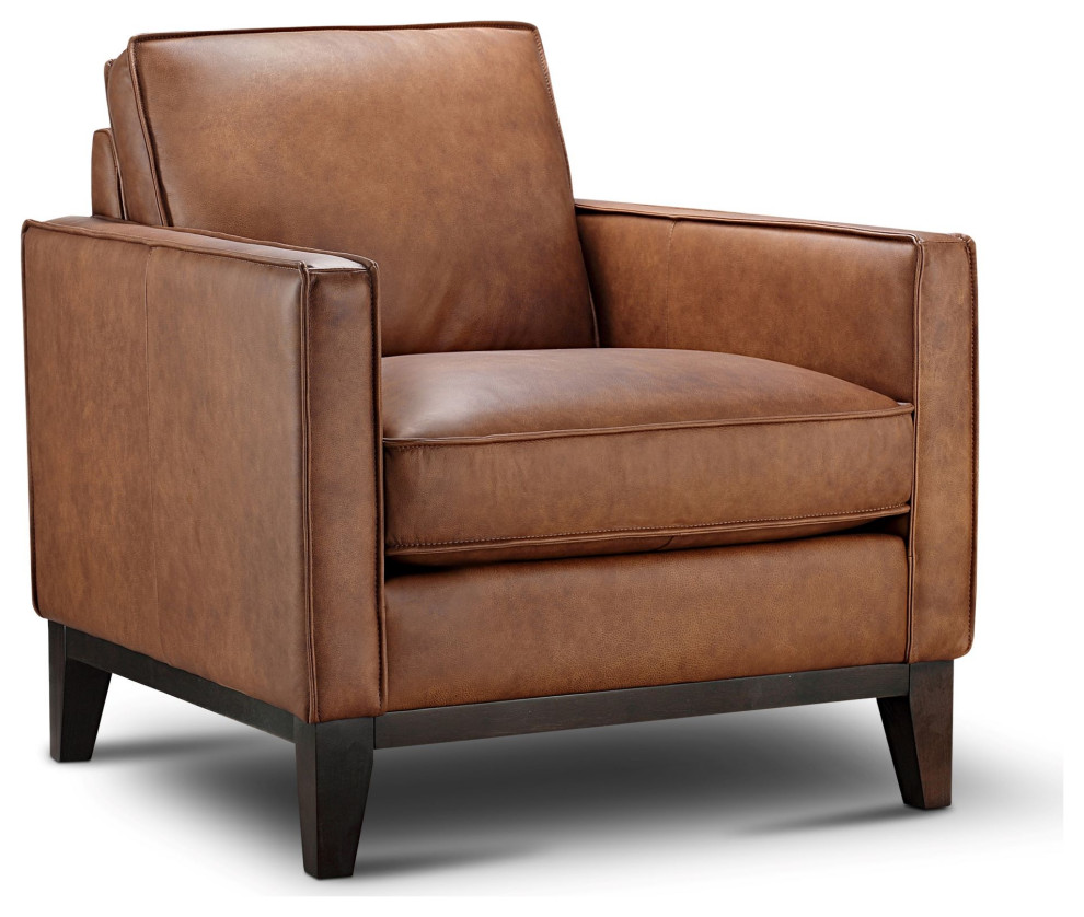 Pimlico 100 Top Grain Leather Armchair Transitional Armchairs And