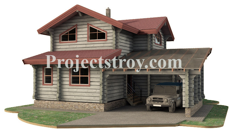 Log cabin home from a baulk