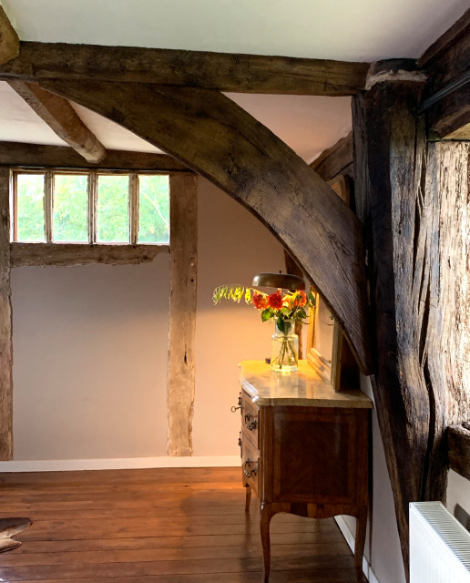 Vintage & contemporary interior design creates exciting interior for holiday let eclectic-bedroom