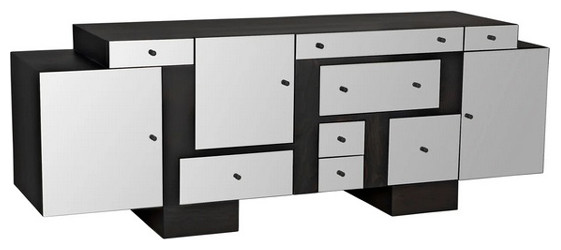 CFC Furniture - Foster Sideboard Black Wax - FF212