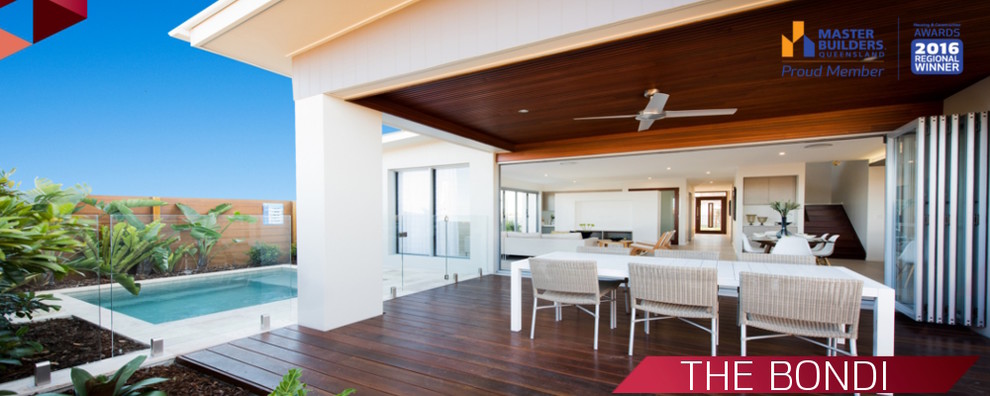 Design ideas for a contemporary home design in Brisbane.