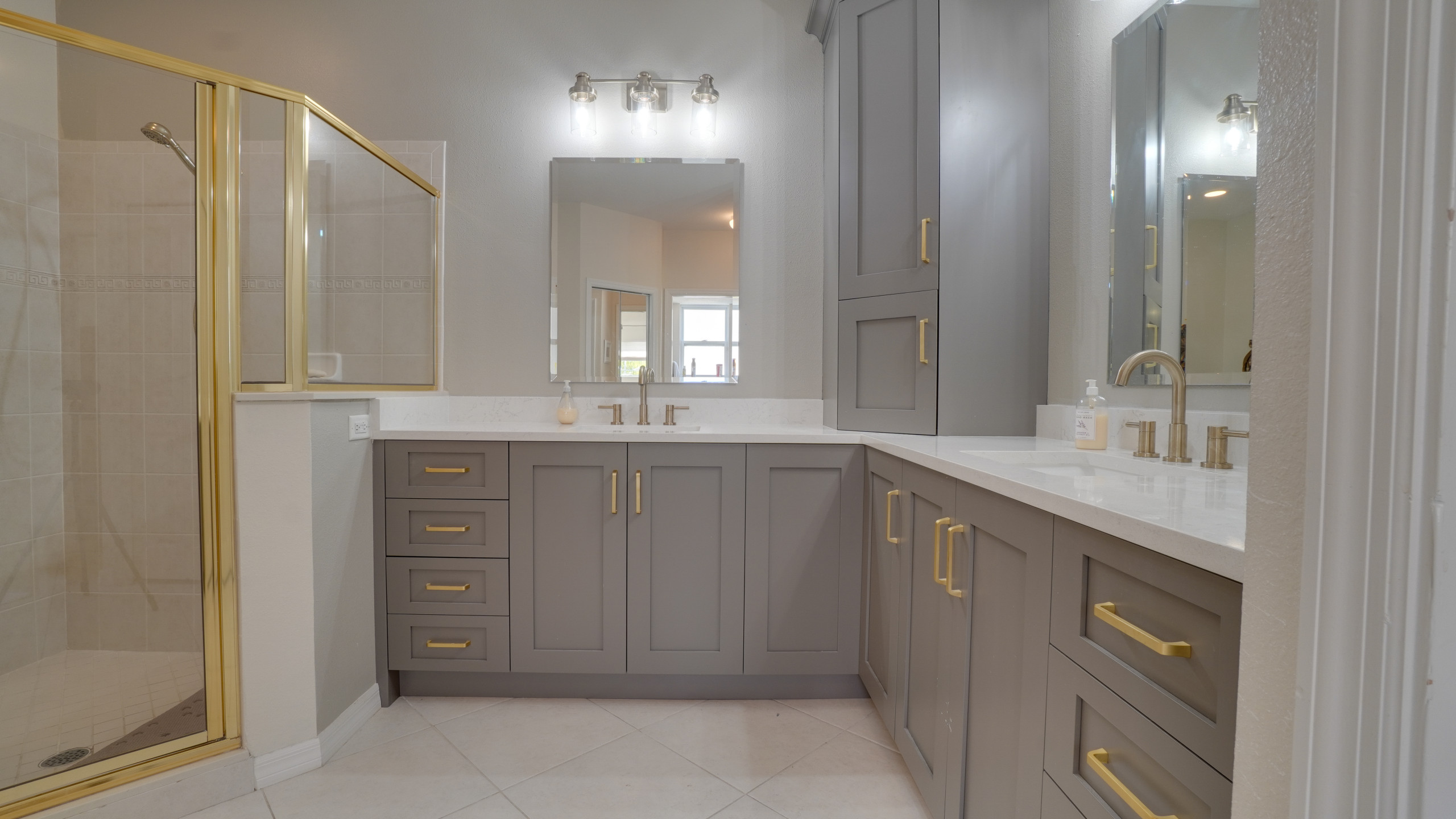 Transitional Shaker Kitchen and Bath