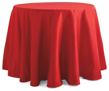 Red Dupioni Table Skirt
