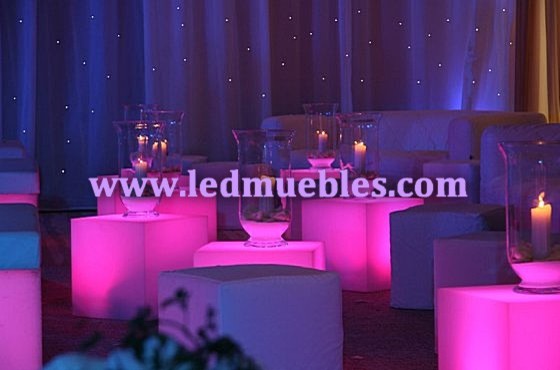Sensor wedding LED Cube,Illuminated Cube Stool seating