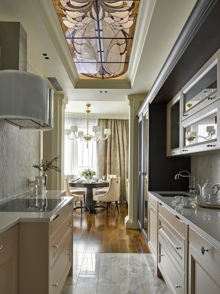 Photo of a transitional kitchen in Moscow.