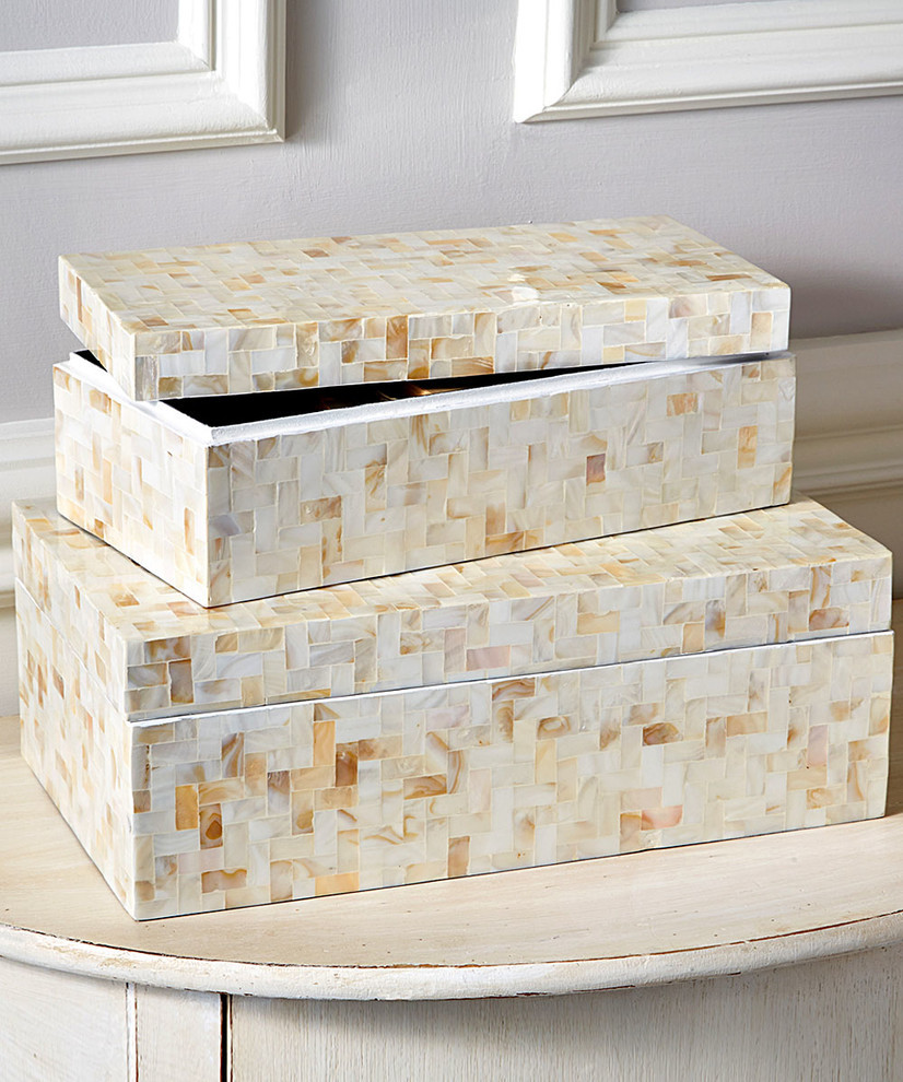 Mother of Pearl Boxes, Set of 2