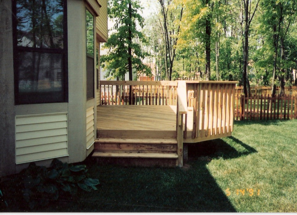 Exterior First Floor Deck Construction