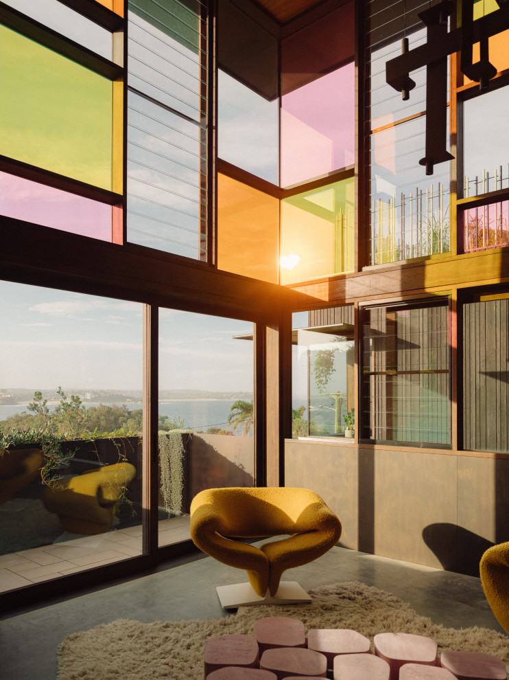 Contemporary living room in Sydney.