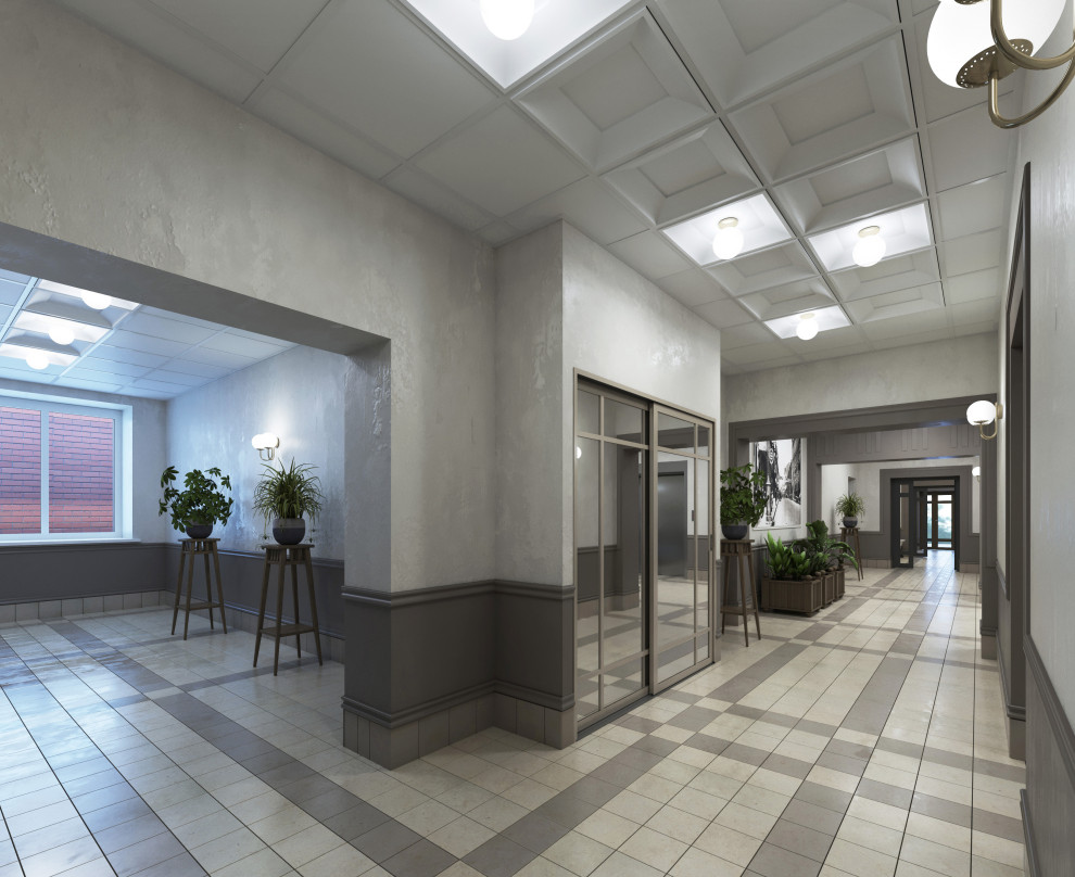 Интерьеры МОП, ЖК "БУЛГАКОВ", СК "СТРИЖИ"