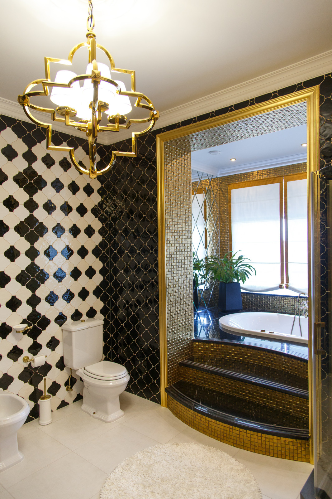 Интерьер загородного дома с двусветным пространством