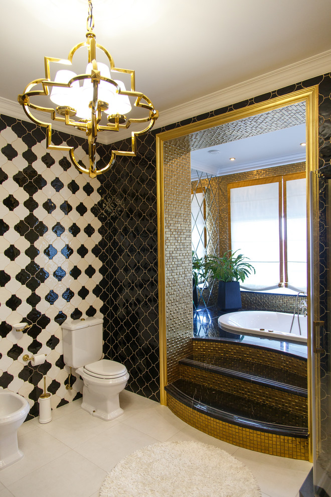 Интерьер загородного дома с двусветным пространством