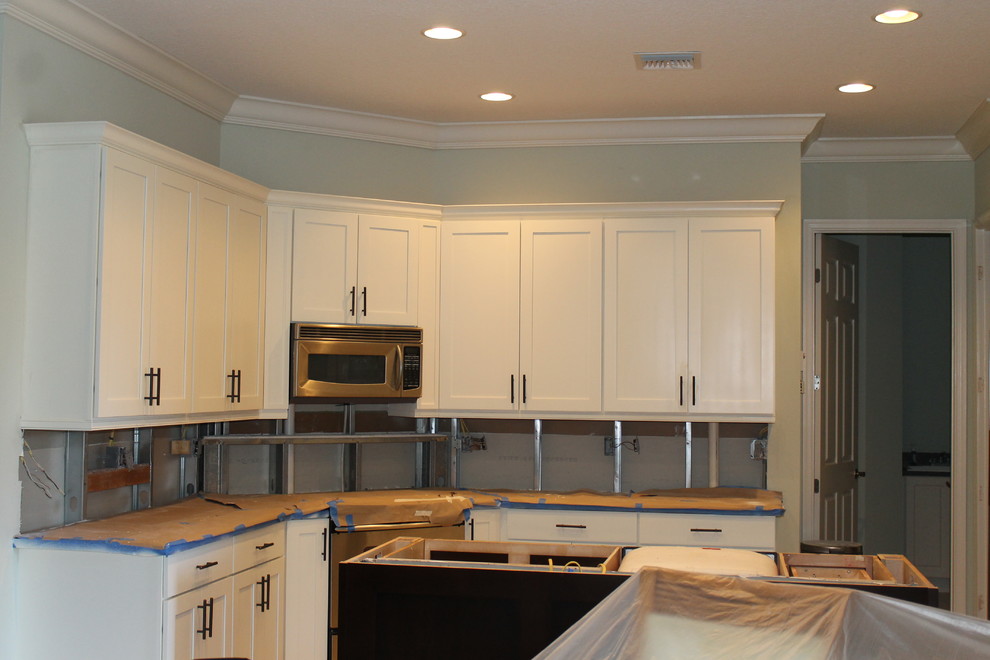 Linda's Kitchen Recolor Modern Contemporary Dover white Shaker style