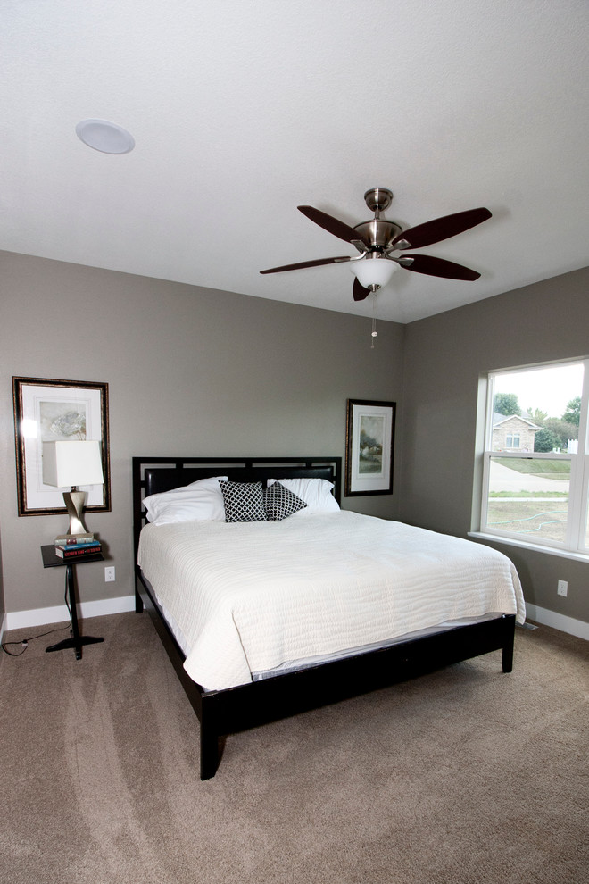 Bedroom - transitional bedroom idea in Cedar Rapids
