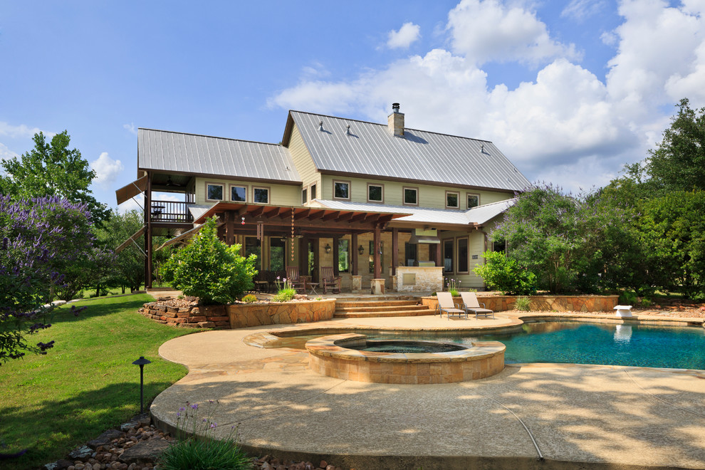 Example of a large tuscan pool design in Houston