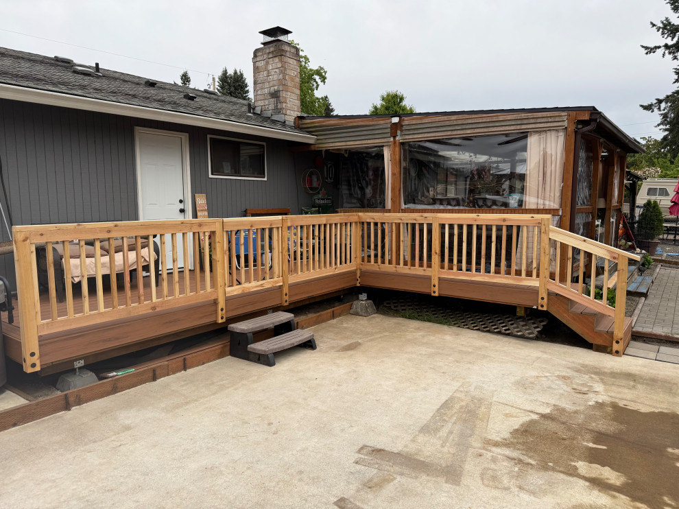 Trex Deck, Cedar Railing