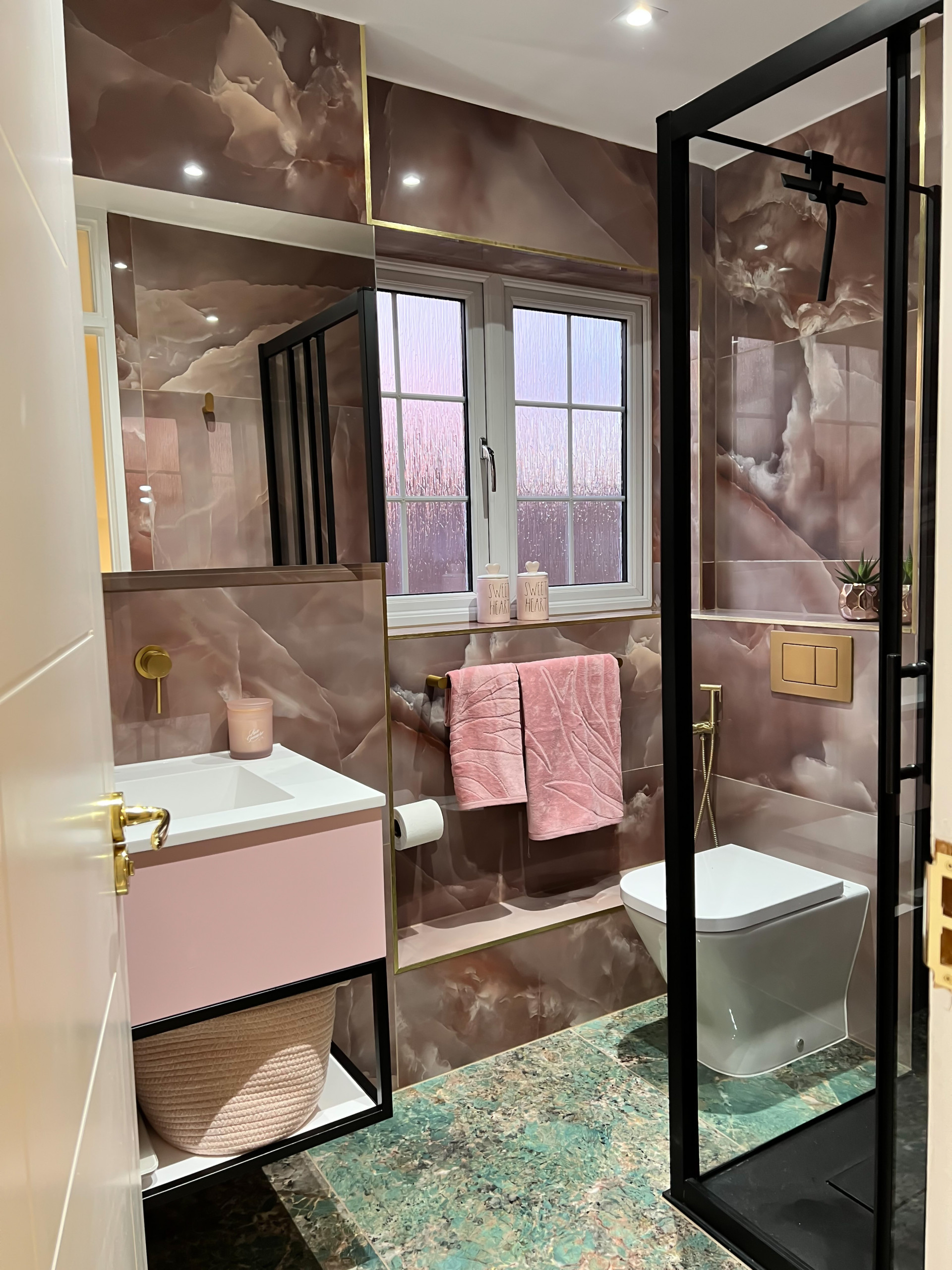 Modern Pink Bathroom Ealing London, Design and build