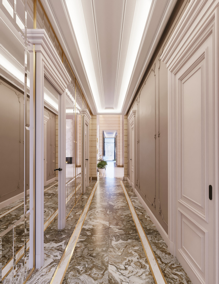 Загородный дом из бруса, Неоклассика