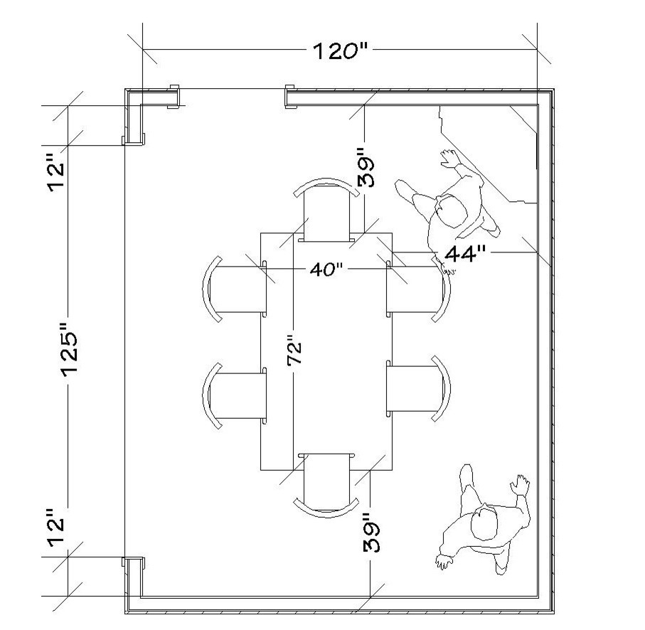 What size dining tables work well in a 12x12 dining room? Round, recta