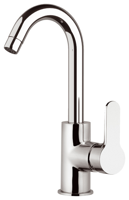 One Hole Winner Chrome Plated Round Sink Mixer Tap, 29.20 Cm