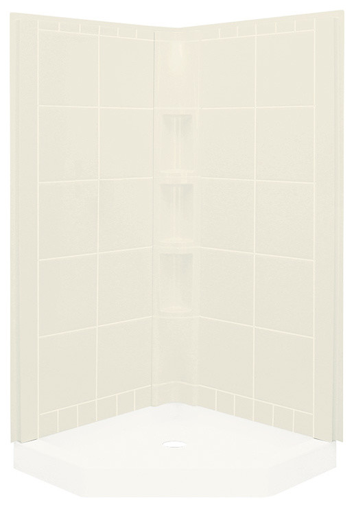 Sterling Intrigue Vikrell Shower Receptor, Biscuit, 4.25"x4.25"x75.5