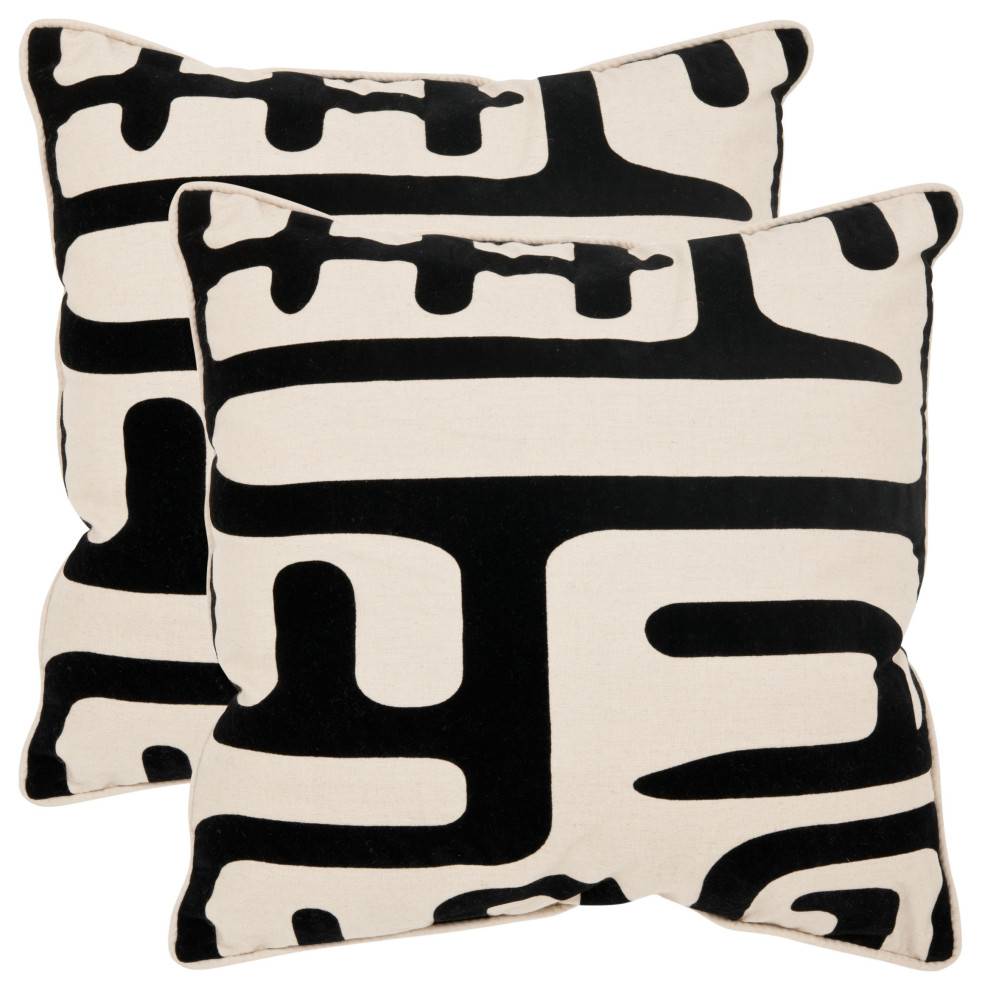 oversized black throw pillows