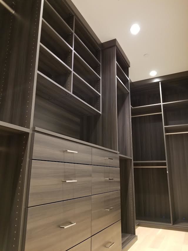 Dark Wood Custom Closet