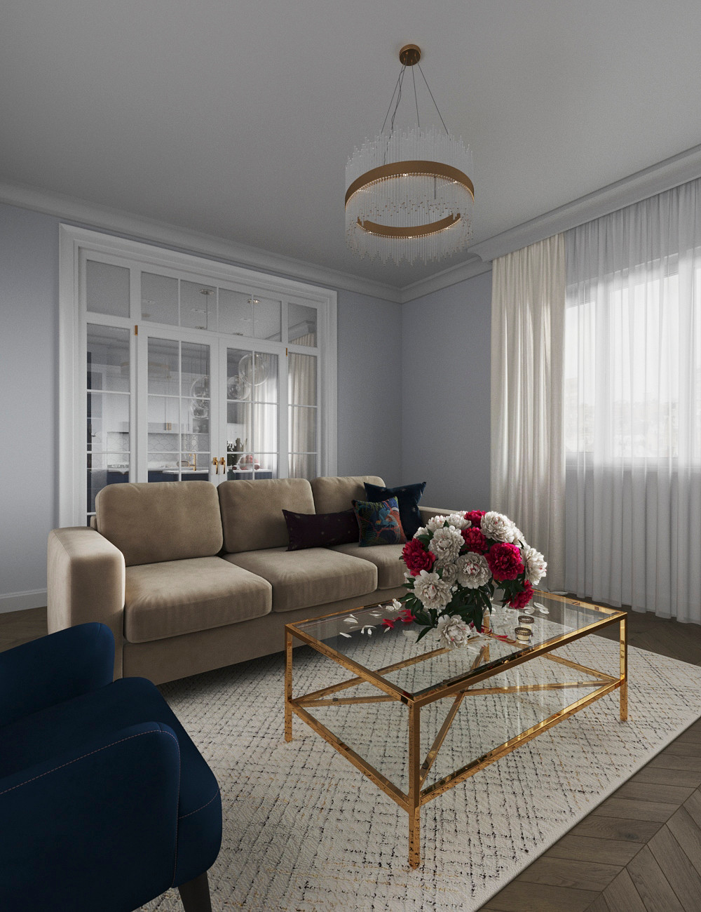 Гостиная и кухня