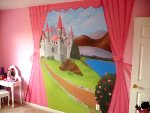 Princess wall Mural by ML Murals Michigan klassisk-boernevaerelse