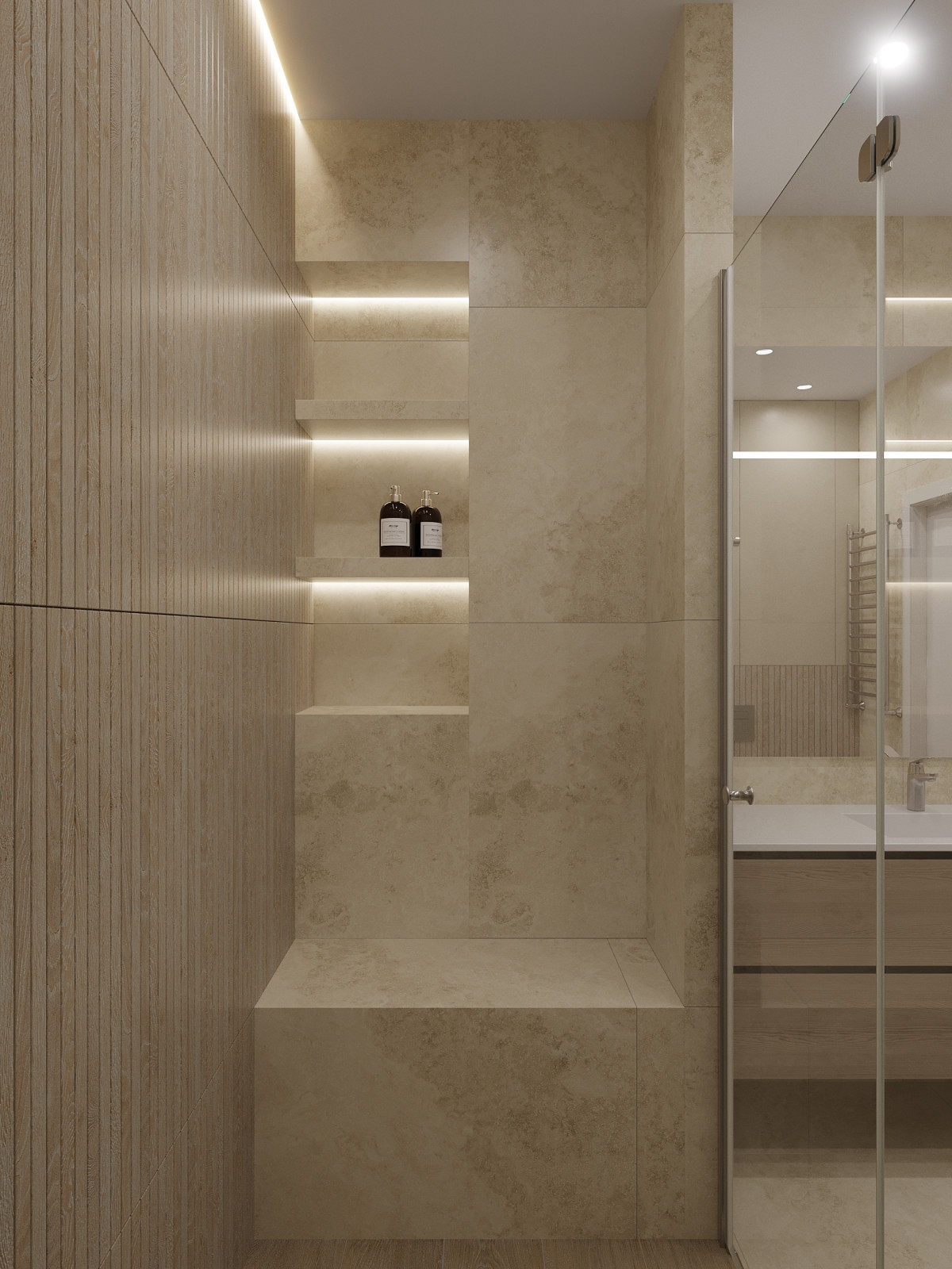 ЖК «Ultra City», квартира в стиле современный минимализм в теплой светлой гамме