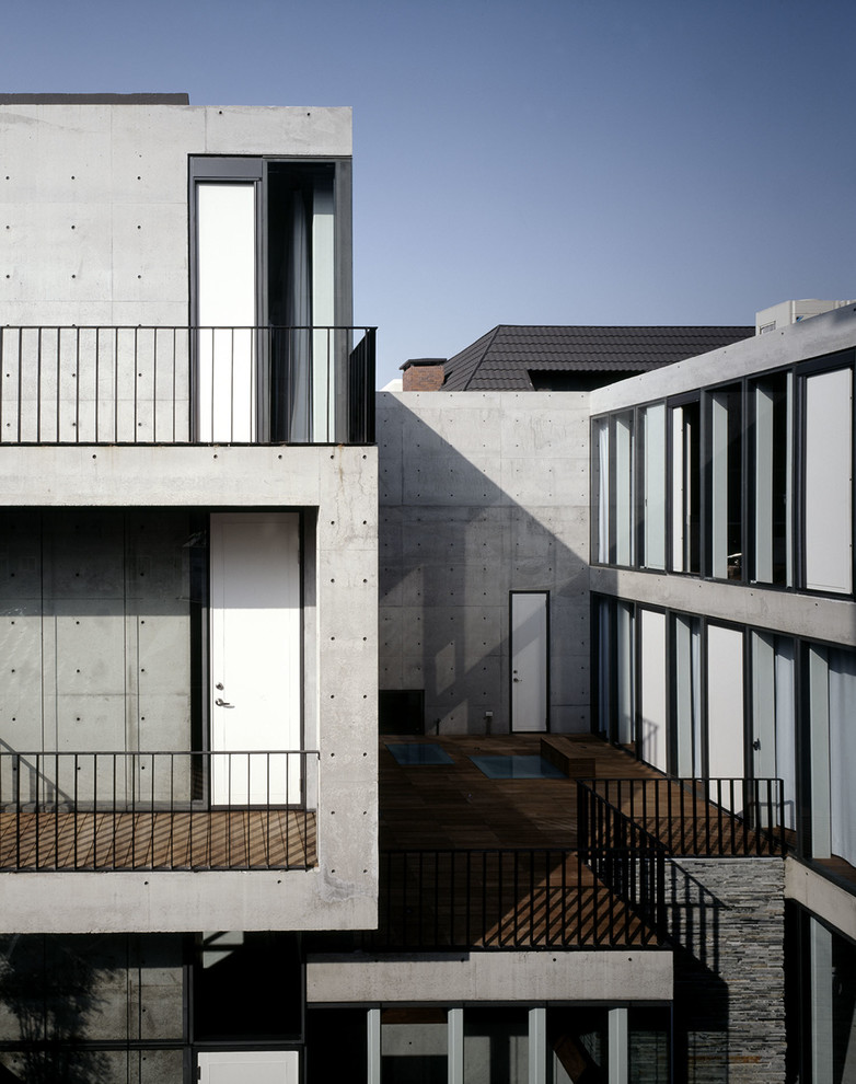 Große, Unbedeckte Moderne Dachterrasse in Hamburg