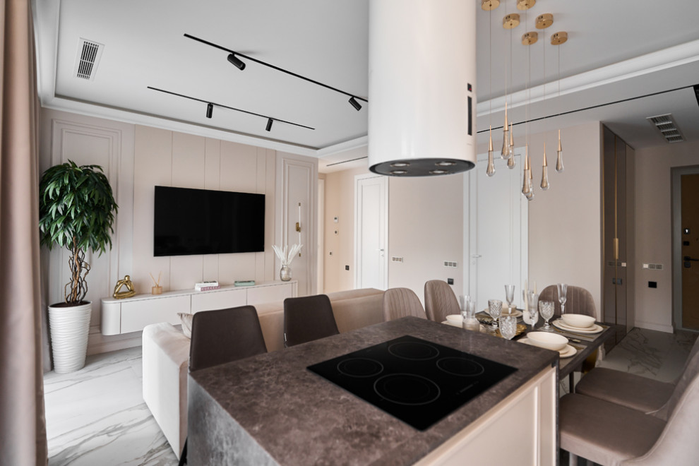 Евро 4-комнатная квартира 130 кв/м с террасой в ЖК «D1»