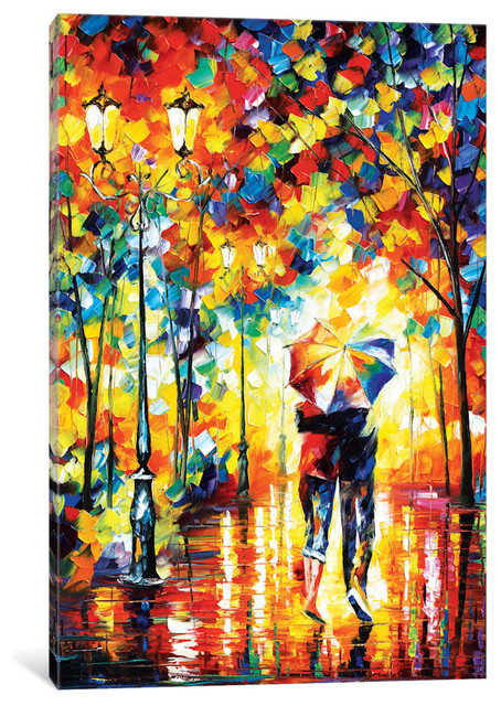 "Under One Umbrella Gallery" by Leonid Afremov, 40x26x1.5"