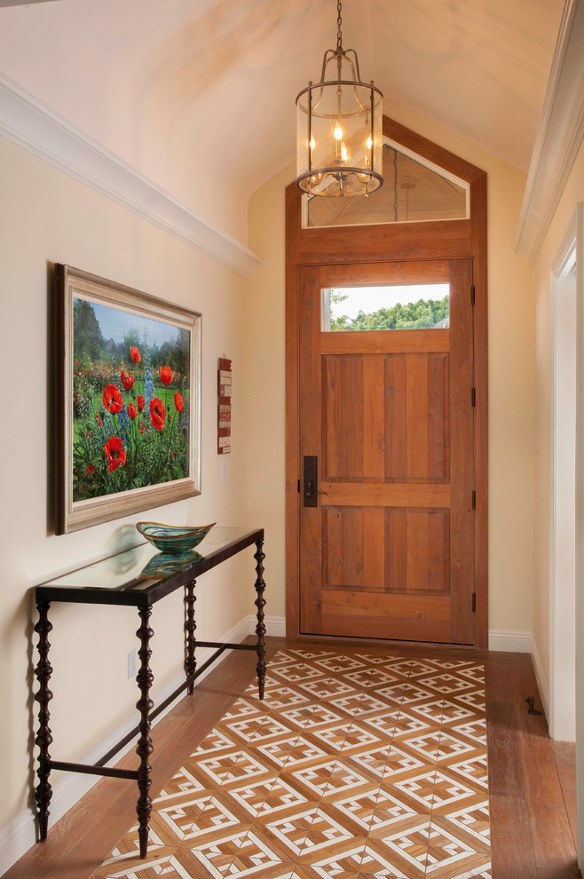 Design ideas for a transitional entryway in San Diego.