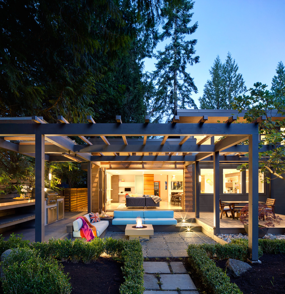 Inspiration for a contemporary patio remodel in Vancouver