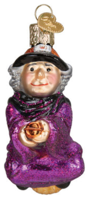 Old World Christmas Witch On Broomstick Blown Glass Holiday Ornament ...
