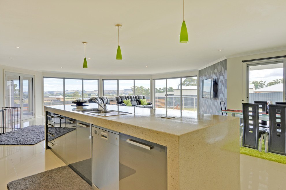 This is an example of a contemporary kitchen in Hobart.