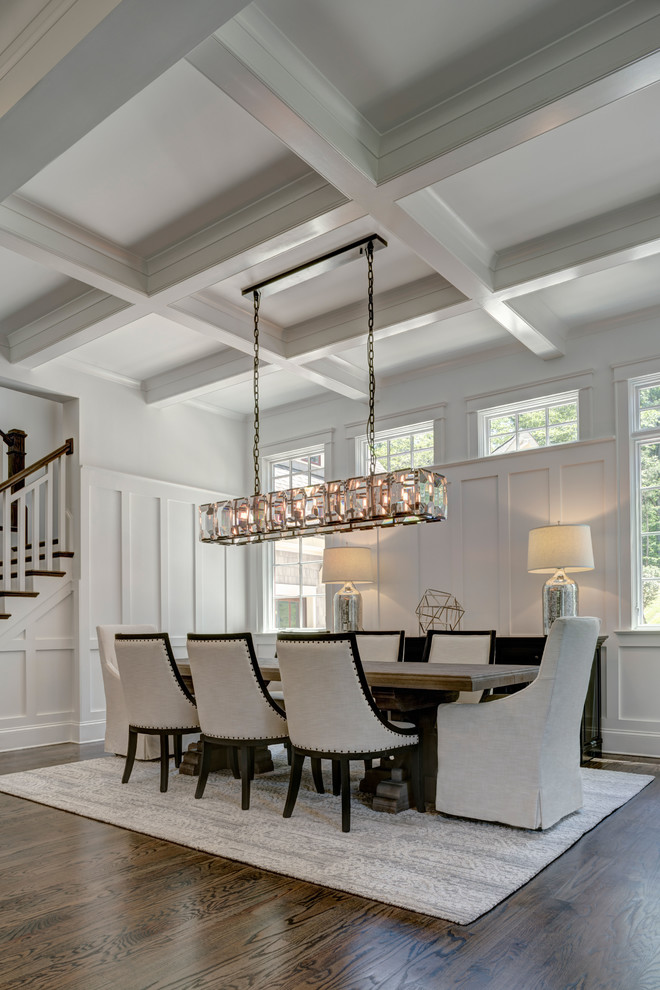 Example of a transitional dining room design in Charlotte