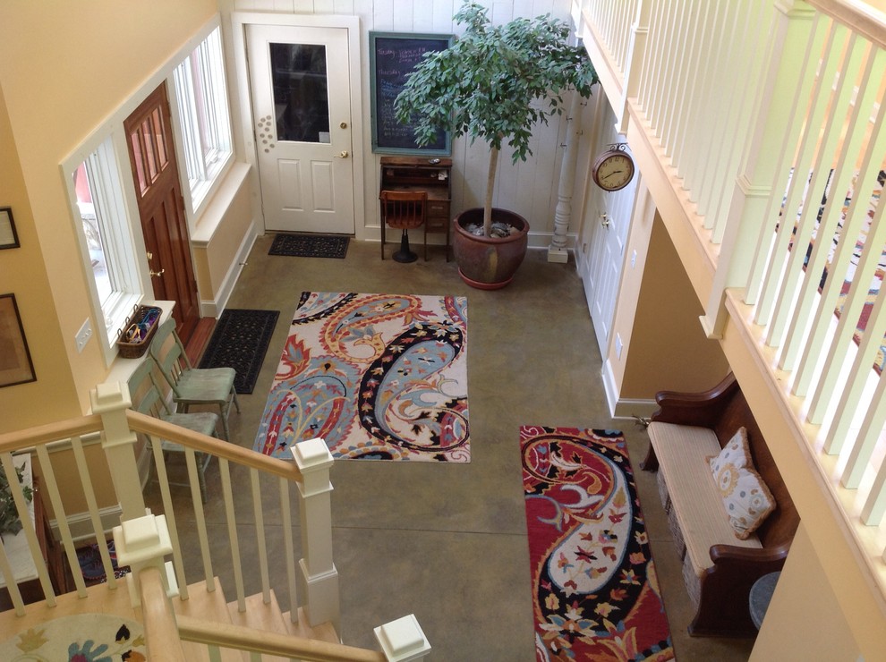 Inspiration for a transitional entryway remodel in Burlington