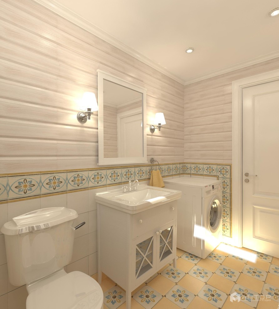 Одноэтажный загородный дом с баней