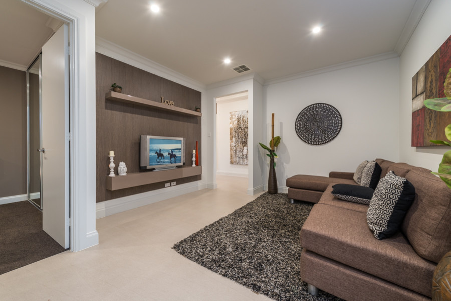 Contemporary family room in Adelaide.