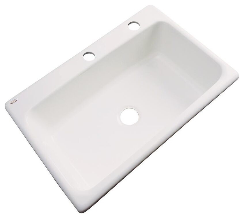 Wilmington 2-Hole Kitchen Sink, Almond