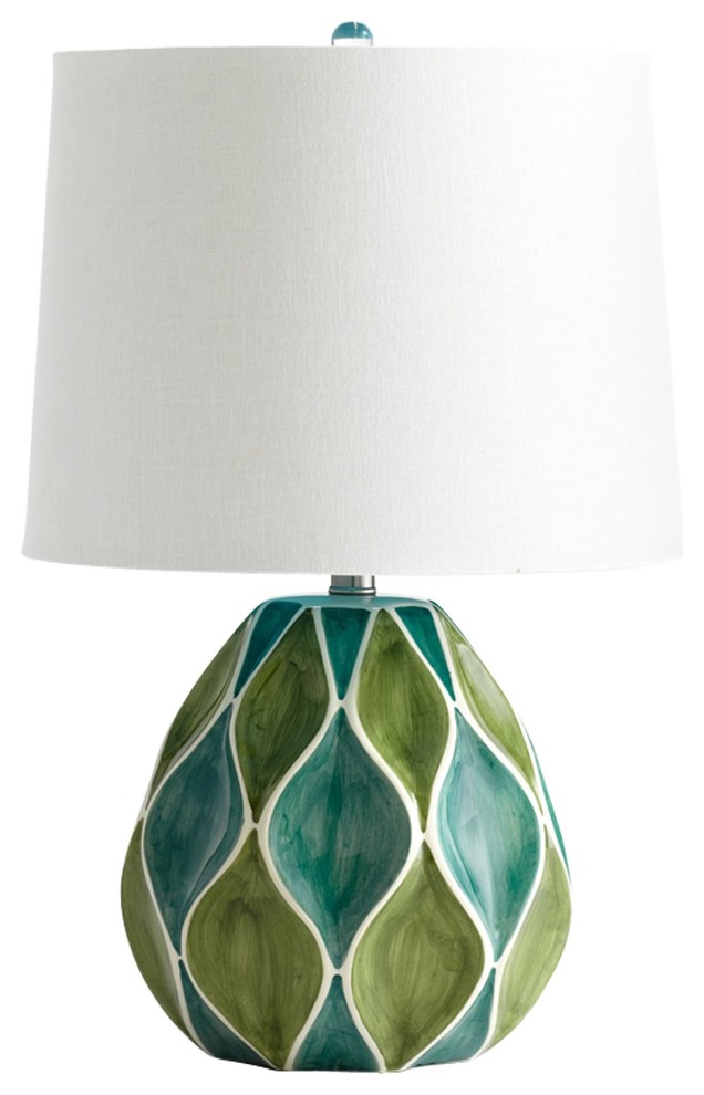 Cyan Design Glenwick Green & White Table Lamp