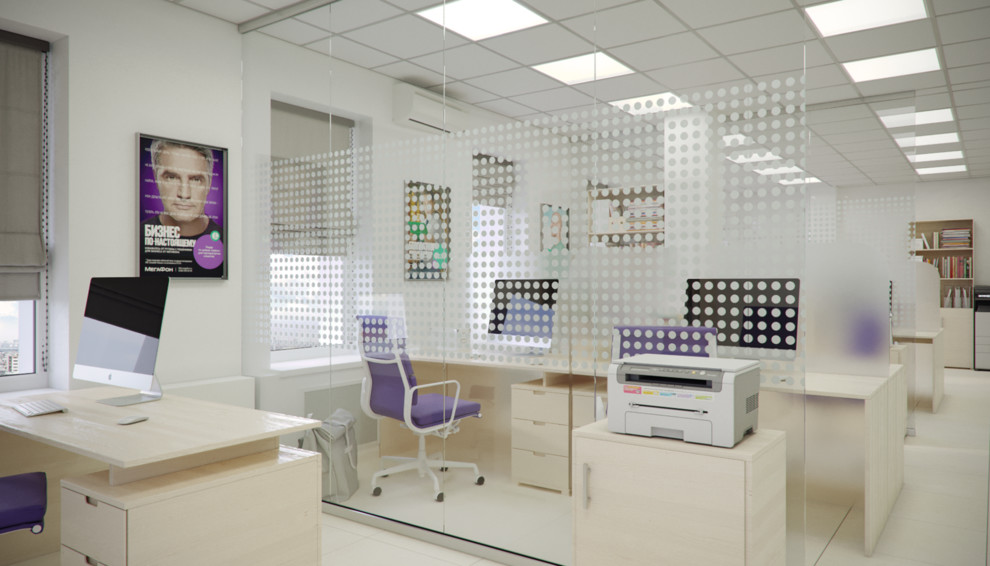 Дизайн-проект офиса B2B компании Мегафон, г.Пермь